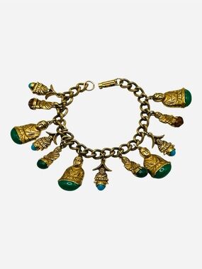 Vintage Florenza Buddha Charm Bracelet